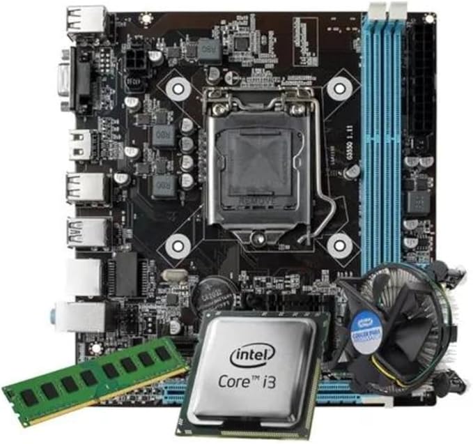 Kit Placa mãe + Processador I3 + 8GB Memoria RAM