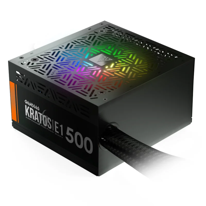 Fonte Gamdias Kratos Atx 500W Rgb 80 Plus