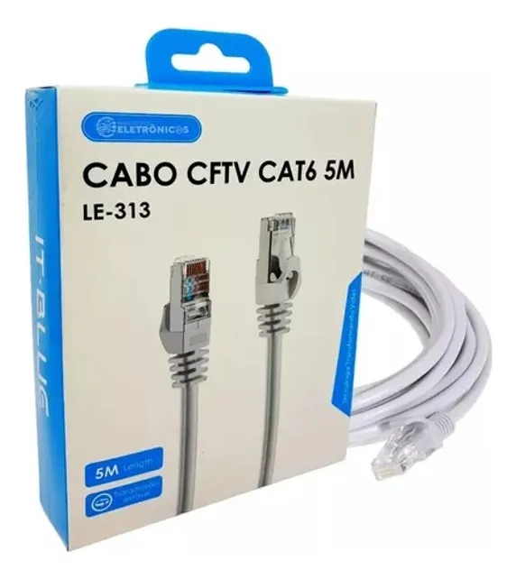 Cabo CFTV CAT6 - 5M IT-BLUE