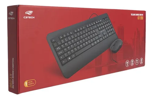 Teclado e Mouse com Fio KT-200 C3Tech